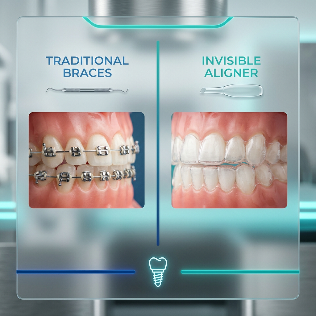 Comparativa Brackets vs Alineadores Transparentes